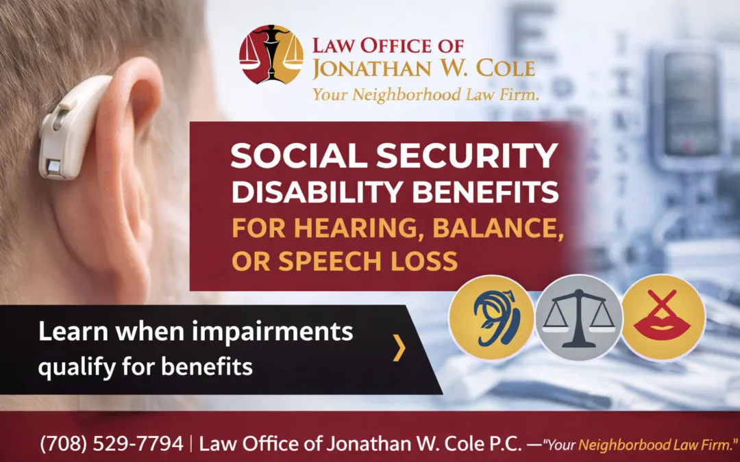 When Balance, Hearing, or Speech Loss Qualifies for Social Security Disability Benefits