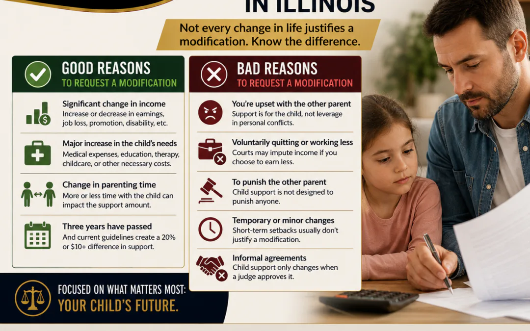 Good and Bad Reasons to Request a Child Support Modification in Illinois