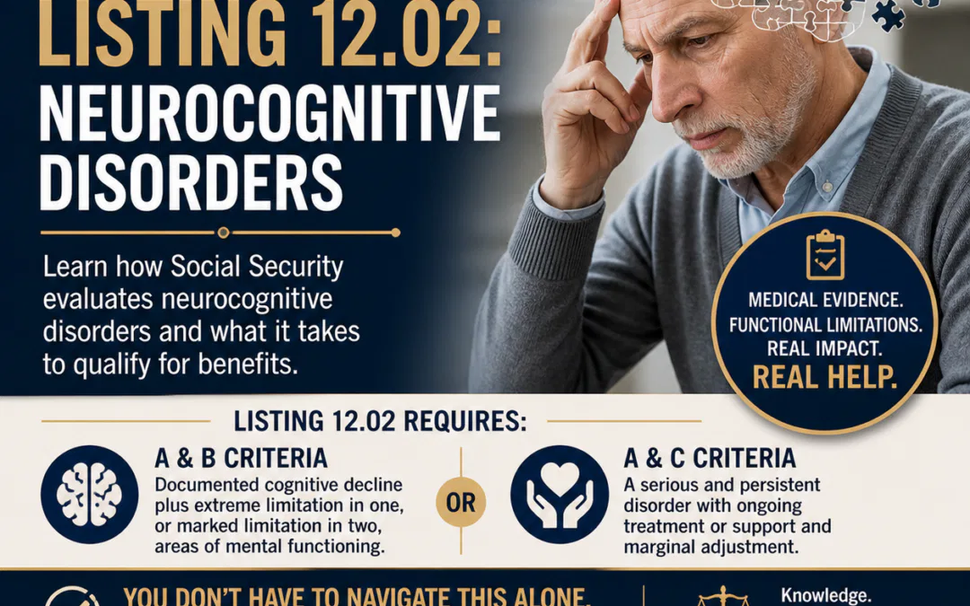 Understanding Social Security Disability Listing 12.02: Neurocognitive Disorders