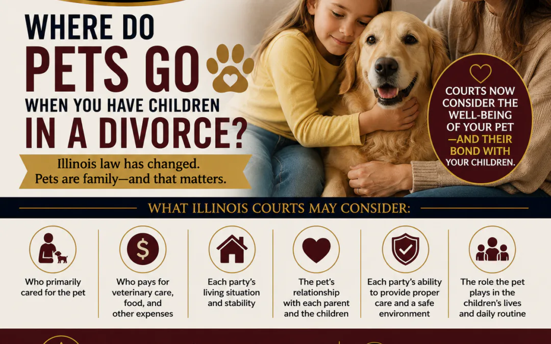 Where Do Pets Go When You Have Children in an Illinois Divorce?