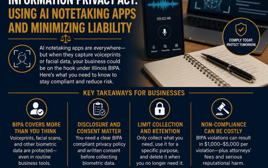 Understanding Illinois’ Biometric Information Privacy Act (BIPA) and Risks With AI Notetaking Tools